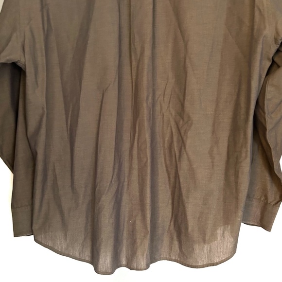 Geoffrey Beene Men’s Taupe Button Down Dress Shirt Collared Pocket Size 34 17” - Picture 10 of 10